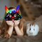 27-Piece Magic Rainbow Scratch Art Animal Masks for Kids – DIY Owl, Tiger, Rabbit, Wolf & More – Fun Jungle Party, Craft Activity, and Birthday Favors (Black)8 x 5 x 0.2 inches